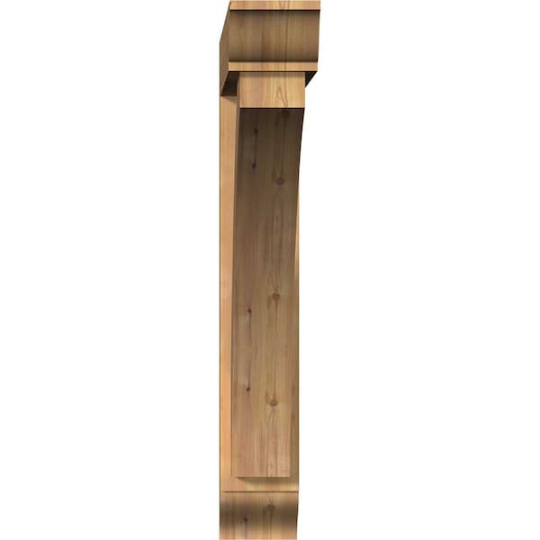 Thorton Traditional Smooth Bracket W/ Offset Brace, Western Red Cedar, 7 1/2W X 48D X 48H